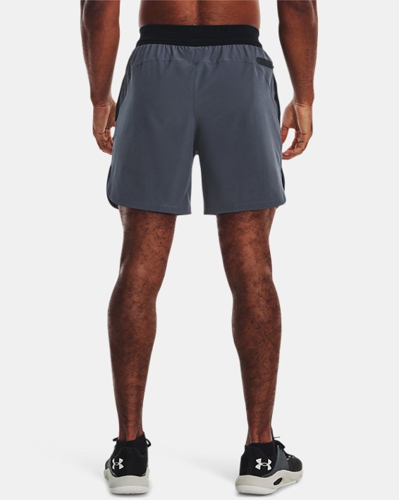 Men's UA ArmourPrint Peak Woven Shorts, Gray, pdpMainDesktop image number 1